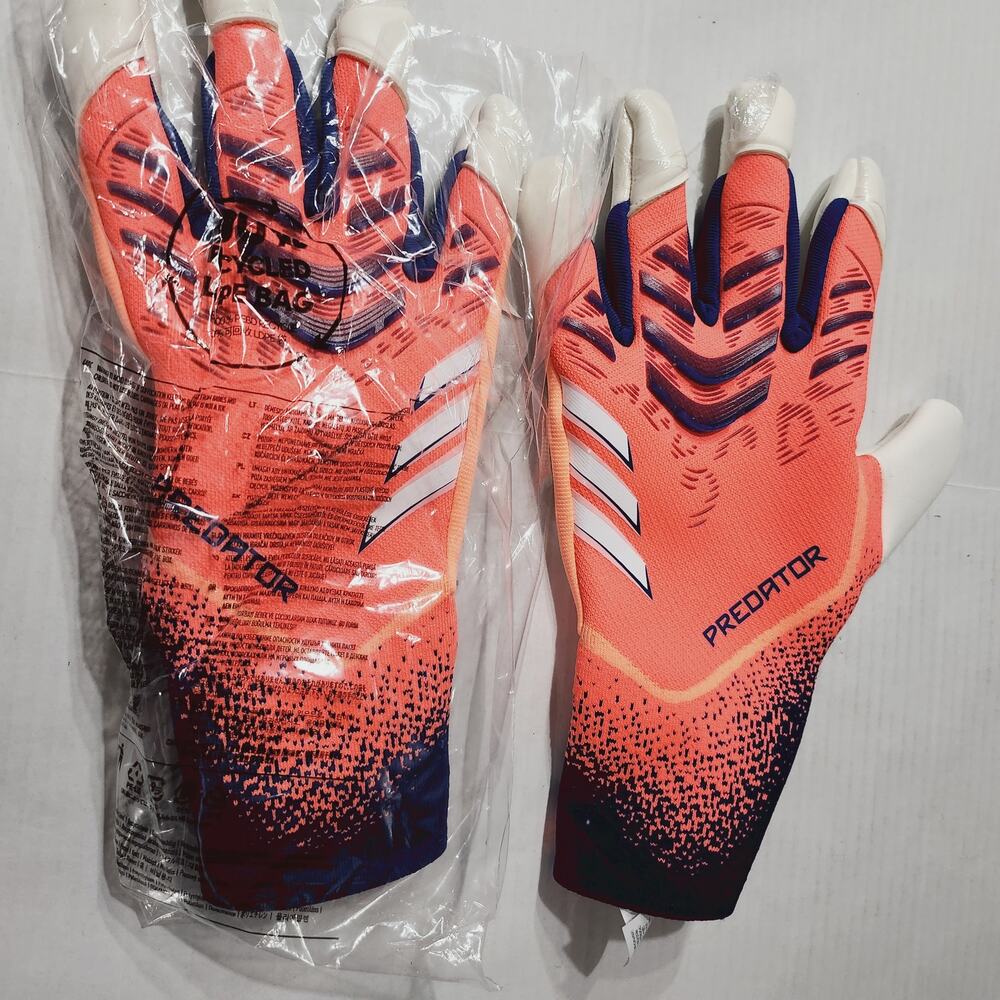 Mens Size 12 Adidas Goalkeeper Gloves Predator Pro Hybrid Signal Coral JN5364